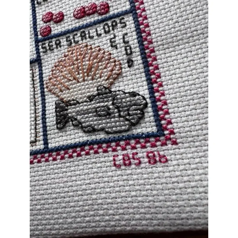 Vintage Massachusetts Cross Stitch Sampler | Bay State Needlework, 1986